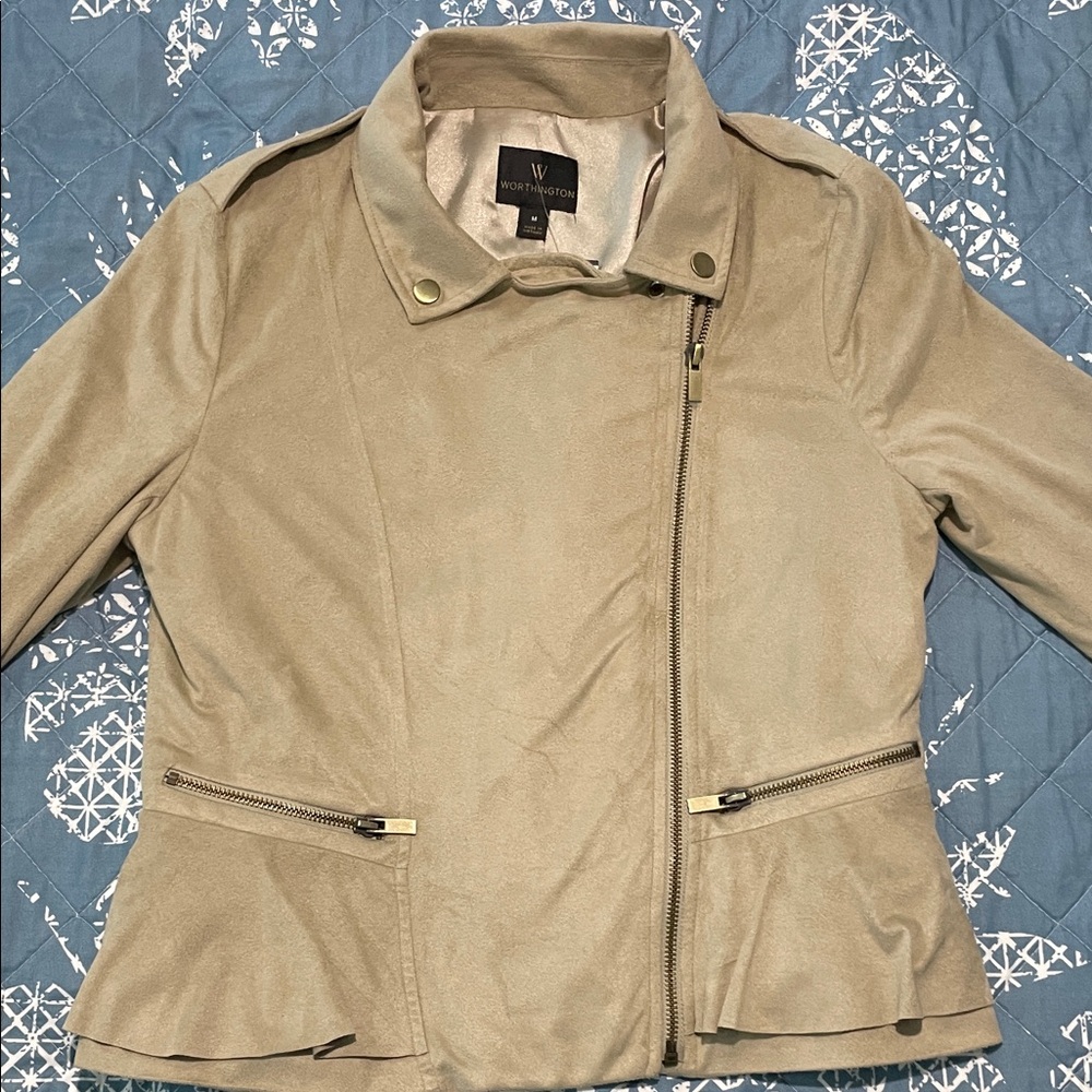 Worthington Beige Leather Jacket